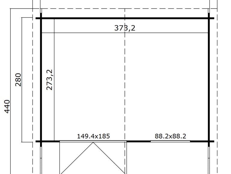 Orlandův plán zahradní chatky