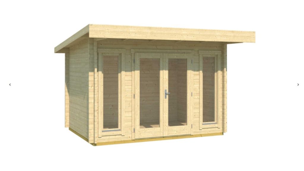 Zahradní domek Barbados Mini s prosklenými dveřmi a moderním designem