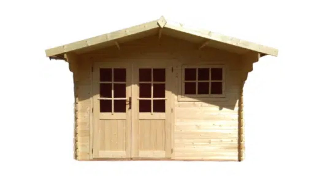 Dřevěný zahradní domek na nářadí Adelina 1 s dvojitými dveřmi a okny