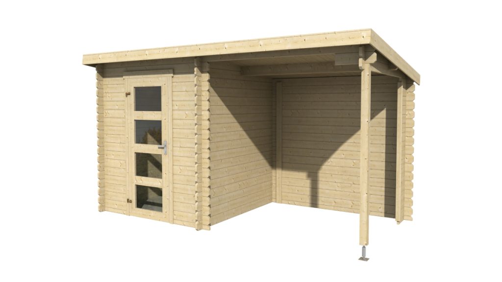 Zahradní chatka s přístřeškem Jelle 175 plus