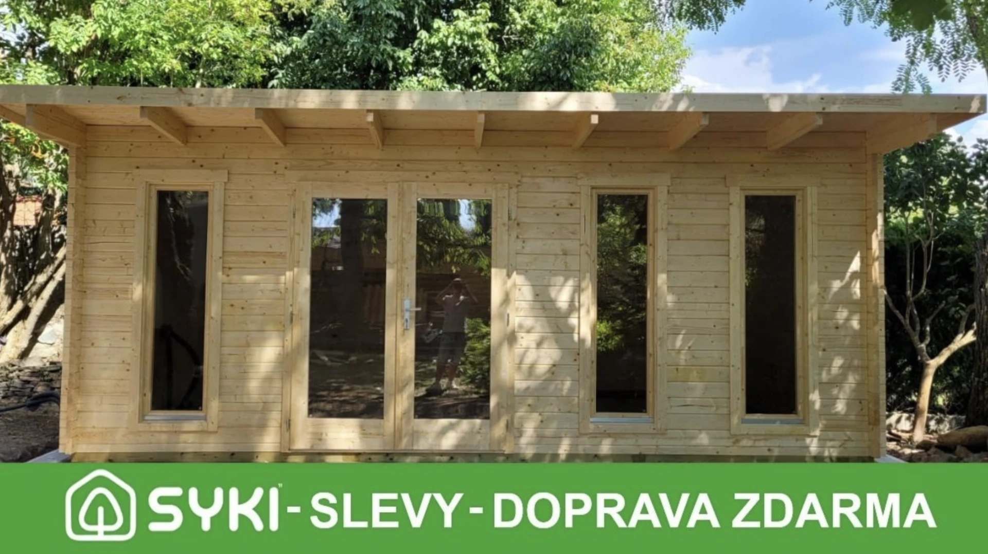 Zahradní domky s rovnou střechou